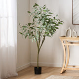 Christopher Knight Home® - Noble House - Parkey 5' X 2.3' Artificial Eucalyptus Leaf Tree, Green