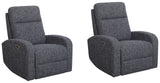 Parker Living Thriller - Natural Beauty Denim Power Swivel Glider Recliner - Set of 2 Natural Beauty Denim MTHR#812GSP-2-NBD Parker House