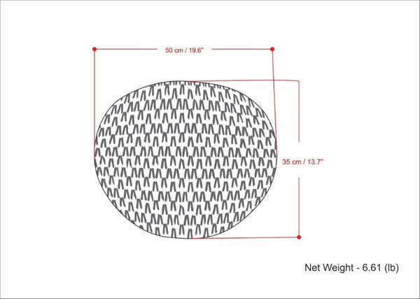 English Elm Nisi Round Knitted Outdoor/Indoor Pouf Light Grey — Handcrafted Recycled PET, Water & UV Resistant Seat (20" x 14") B136P159937