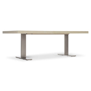 Bernhardt Bernhardt Solaria Rectangular Dining Table With Quartered White Oak Veneer Top & Cast Steel T Legs 310224