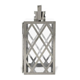 Christopher Knight Home® - Noble House - Ashuelot Outdoor 14" Modern Stainless Steel Lantern