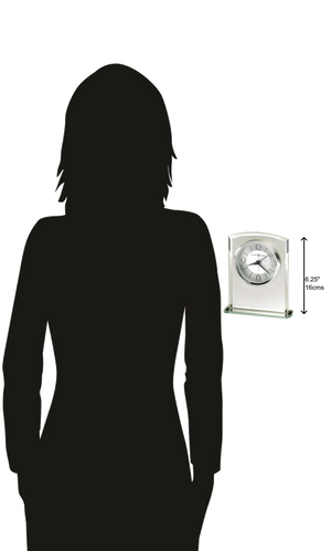 Hekman Furniture 645771 Glamour Table Clock - Elegant Frosted Glass Design With Quartz Movement For Home Decor Excellence  Glamour Tabletop Clock 645771