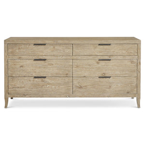 Bernhardt Bernhardt Tribeca Dresser In Aurum White Oak With 6 Soft-Close Drawers, Textured Steel Pulls, 68" 333050