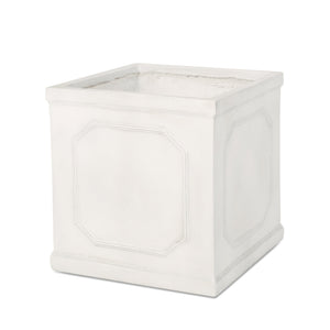 English Elm Mgo Handcrafted Square Outdoor Planter Artisan Magnesium Oxide Patio Garden Pot 63416.00WHI