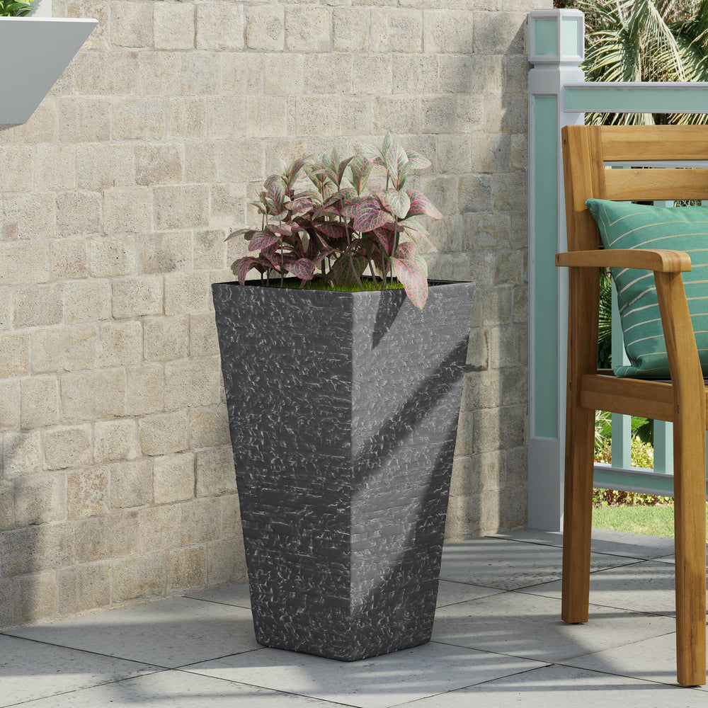 English Elm Mgo Concrete Tapered Outdoor Planter Handcrafted Weather Resistant Patio Entryway 73343.00