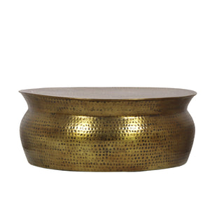 English Elm Christopher Knight Home® - Drum Coppery Hammered Coffee Table – Handcrafted Aluminum Drum Design, Rust-Resistant, 32x31x14 71269.00