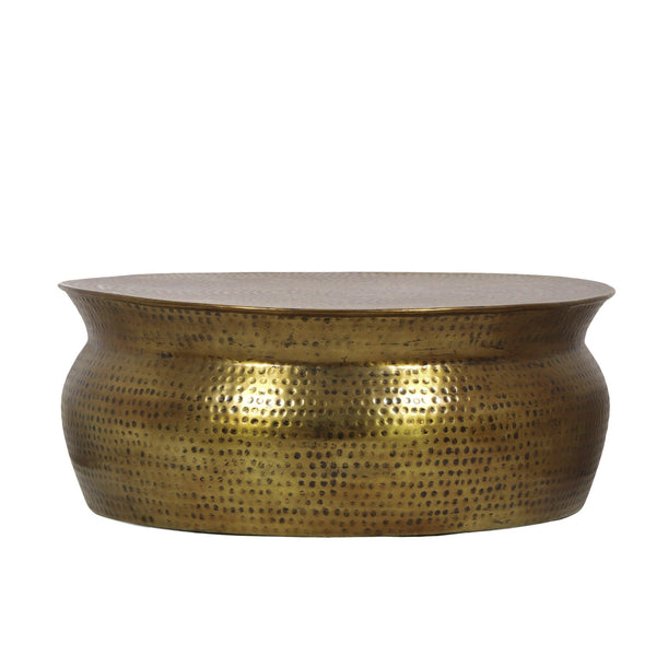 English Elm Christopher Knight Home® - Drum Coppery Hammered Coffee Table – Handcrafted Aluminum Drum Design, Rust-Resistant, 32x31x14 71269.00