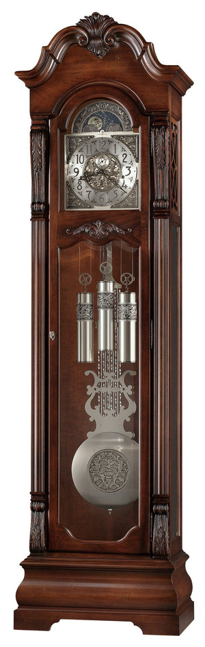 Hekman Furniture 611102 Neilson Grandfather Clock: Antique Elegance With Melodic Chimes & Heirloom Quality Finish Rustic Cherry Neilson Grandfather Clock 611102