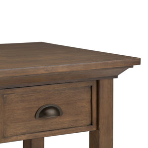 English Elm Redmond Rustic End Table - Charming Natural Aged Brown With Storage & Transitional Style Design B136P158101-GIGA