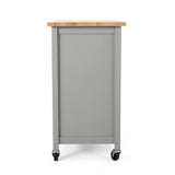 Christopher Knight Home® - Noble House - Westcliffe Contemporary Kitchen Cart with Wheels