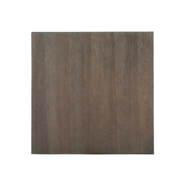 Bernhardt Bernhardt Belvedere End Table Portobello Oak & Antique Pewter Frame — Mid‑Century Modern Accent, 26" 590122