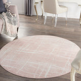 Nourison Whimsicle WHS09 Machine Made Power-loomed No Border Indoor Only Modern  Rug Pink Ivory, Pink Ivory 100% Polypropylene 99446833136