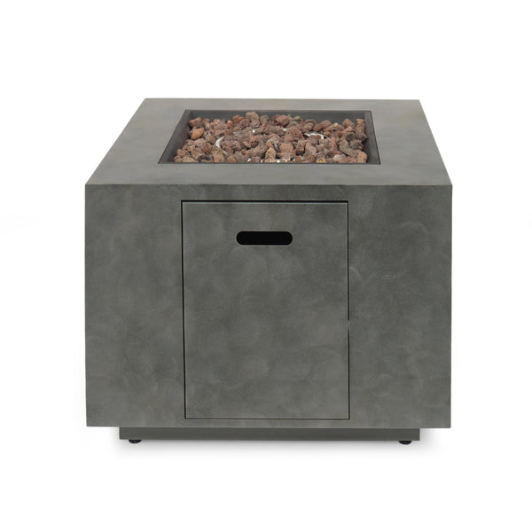 English Elm Outdoor Square Propane Fire Pit Powder Coated Iron 50000 Btu Patio Heater 62837.00CONRT-50K_67760.00CONR