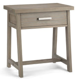 Solid Wood Nightstands with 1 Drawer and Sawhorse Supports
