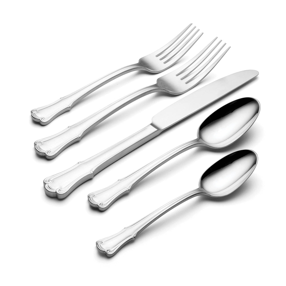 Lenox Oneida James Street Mirror 20 Piece Flatware Set Metallic, STAINLESS METAL 896766