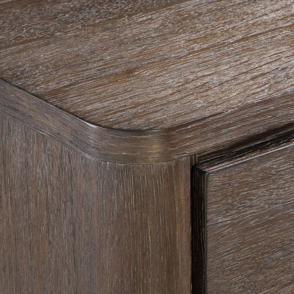 Bernhardt Bernhardt Outline Nightstand With 3 Soft-Close Drawers, Wire-Brushed Oak, Usb Charging, Modern Style 360231