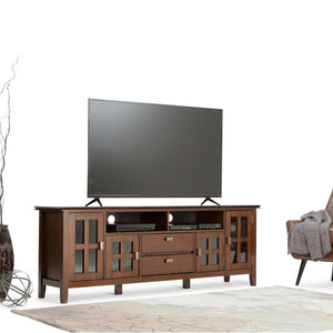 English Elm Artisan 72" Tv Media Stand - Handcrafted Russet Brown With Storage & Cord Management Features B136P159476