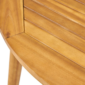 English Elm Stamford Solid Acacia Outdoor Square Dining Table Seats Four with Gray Modern Finish 63119.00