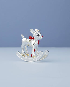 Lenox 2024 Baby's 1st Christmas Rudolph Ornament Metallic, SLVR PLATE METAL 895757