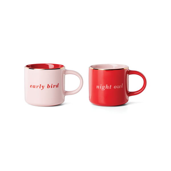 Lenox Kate Spade Early Bird & Night Owl Mugs, Set of 2 Pink, NO COLOR STONEWARE 897461