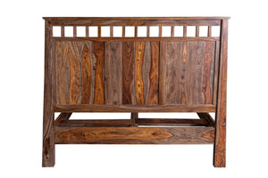 Porter Designs Porter Kalispell Queen Bed In Solid Sheesham Wood - Artisan Craftsmanship, Rich Grain & Warm Finish Brown Wood 04-196-03b-2439-kit