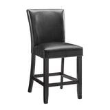 Steve Silver Carrara Black Leatherette Counter Chair, Set of 2 CR630CCK