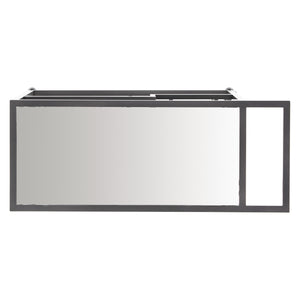 Homelegance By Top-Line Samar Glass Top Metal Bar Cart Black Steel