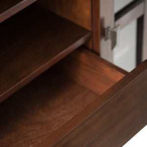 English Elm Artisan Tall Tv Media Stand - Handcrafted Russet Brown With Storage & Cord Management For 60" Tvs B136P159471