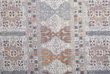 Feizy Rugs Francisco Polyester/Polypropylene Machine Made Southwestern Rug Orange/Gray/White 8' x 10'