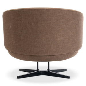 Bernhardt Bernhardt Moxi Mid-century Swivel Accent Chair with Sculpted Fabric Wraparound Seat L752SO