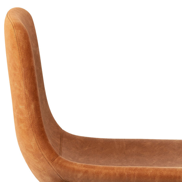 English Elm Jolie Counter Height Stools Set Of 2 - Stylish Camel Brown Vegan Leather For Modern Spaces B136P158759