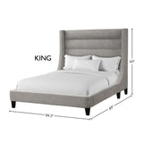 Parker House Parker Living Sleep Jacob - Luxe Light Grey King Bed Luxe Light Grey 100% Polyester (W) BJCB#9000-2-LLG
