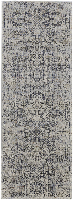 Feizy Rugs Kaia Luxurious Distressed Area Rug - Durable Soft Polypropylene Blend For High Traffic Homes Ivory,Gray,Taupe Polypropylene,Viscose,Polyester Kai39hufnvybgei3e