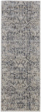 Feizy Rugs Kaia Polypropylene/Viscose/Polyester Machine Made Casual Rug Ivory/Gray/Taupe 2'-6" x 12'