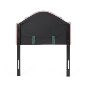 English Elm Christopher Knight Home® - Tufted Blush Upholstered Headboard Twin with Nailhead Trim, Adjustable Height, Button Diamond Stitch Elegance 66873.00LBLSH