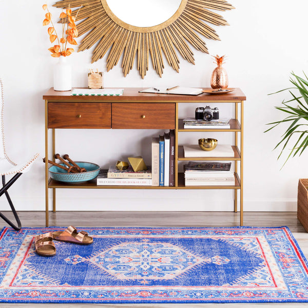 Surya Zahra 2' X 3' Handmade Wool Rug - Timeless, Durable, Low-maintenance Floor Covering For Any Room Dark Blue Nz Wool Zha4003-5686