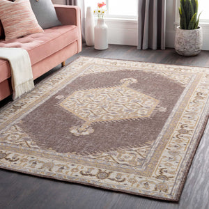 Surya Zahra 2' X 3' Handmade Wool Rug - Timeless, Durable, Low-maintenance Floor Covering For Any Room Brown Nz Wool Zha4011-5686