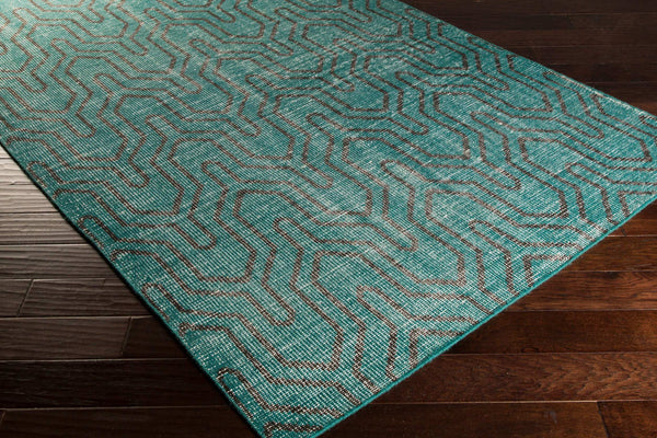 Surya Zahra 2' X 3' Handmade Wool Rug - Timeless, Durable, Low-maintenance Floor Covering For Any Room Deep Teal Wool Zha4021-23