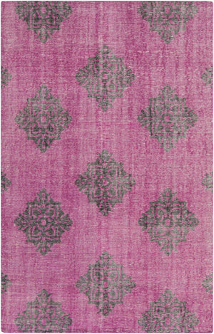 Surya Zahra 2' X 3' Handmade Wool Rug - Timeless, Durable, Low-maintenance Floor Covering For Any Room Fuchsia Wool Zha4022-5686