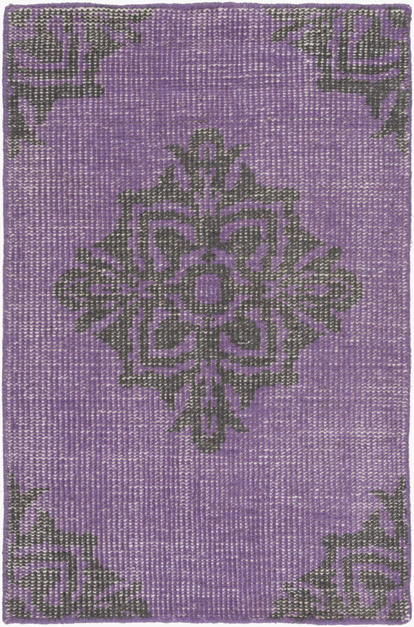 Surya Zahra 2' X 3' Handmade Wool Rug - Timeless, Durable, Low-maintenance Floor Covering For Any Room Medium Purple Wool Zha4023-3656