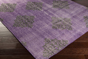 Surya Zahra 2' X 3' Handmade Wool Rug - Timeless, Durable, Low-maintenance Floor Covering For Any Room Medium Purple Wool Zha4023-3656
