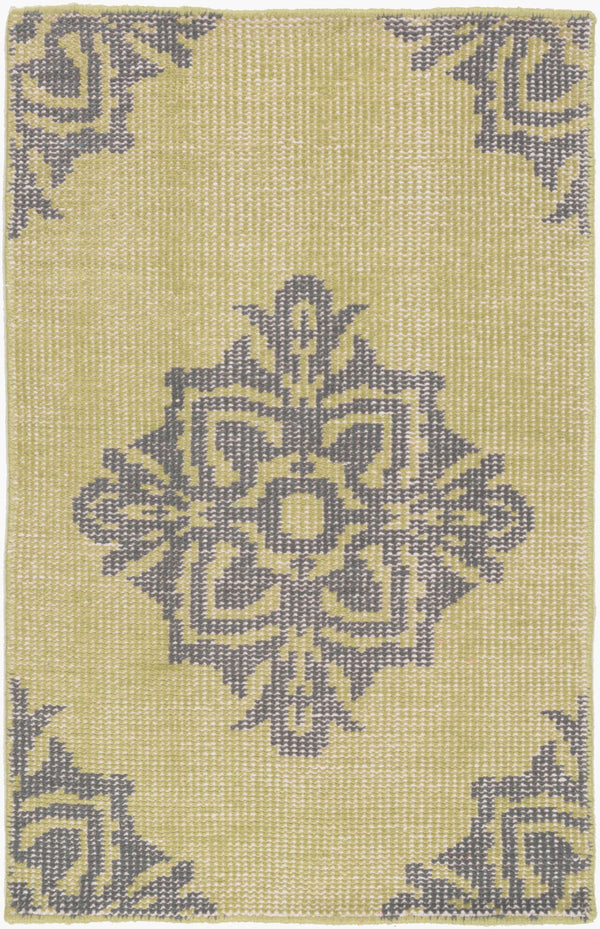 Surya Zahra 2' X 3' Handmade Wool Rug - Timeless, Durable, Low-maintenance Floor Covering For Any Room Green Wool Zha4024-3656