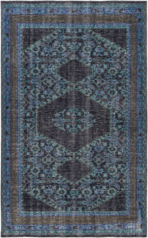 Surya Zahra 2' X 3' Handmade Wool Rug - Timeless, Durable, Low-maintenance Floor Covering For Any Room Ink Blue Nz Wool Zha4033-23