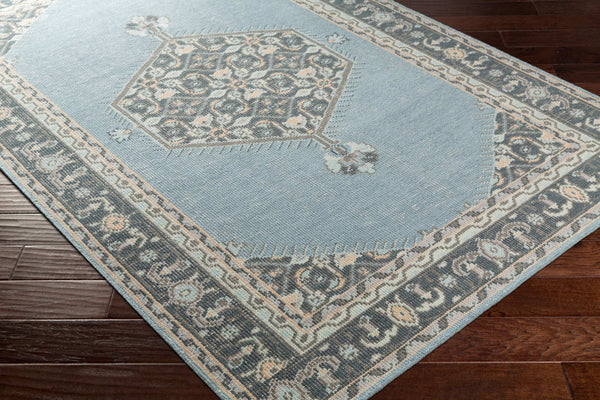 Surya Zahra 2' X 3' Handmade Wool Rug - Timeless, Durable, Low-maintenance Floor Covering For Any Room Aqua Nz Wool Zha4050-23