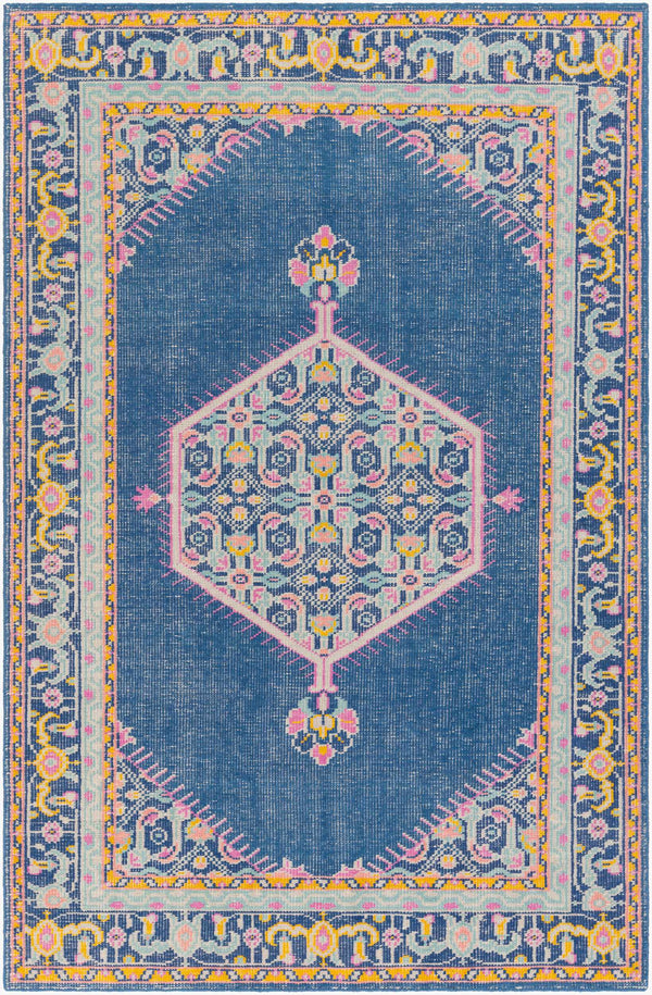 Surya Zahra 2' X 3' Handmade Wool Rug - Timeless, Durable, Low-maintenance Floor Covering For Any Room Dark Blue Nz Wool Zha4051-5686