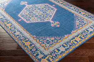 Surya Zahra 2' X 3' Handmade Wool Rug - Timeless, Durable, Low-maintenance Floor Covering For Any Room Dark Blue Nz Wool Zha4051-5686