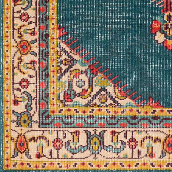 Surya Zahra 2' X 3' Handmade Wool Rug - Timeless, Durable, Low-maintenance Floor Covering For Any Room Medium Green Nz Wool Zha4052-23