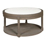 Round Cocktail Table with Marble Top Natural with Warm natural finish P301-ACC-K1 Pulaski Furniture