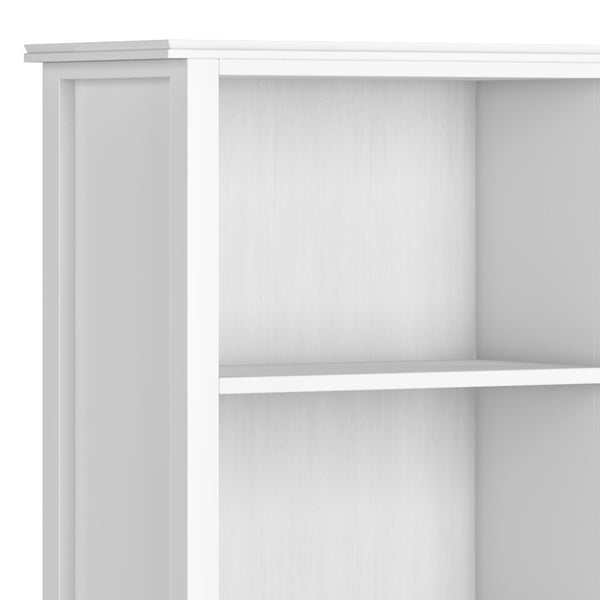 English Elm Artisan 5-Shelf Bookcase - Modern White Storage Solution For Home, Office & Family Spaces, Durable Design B136P158387