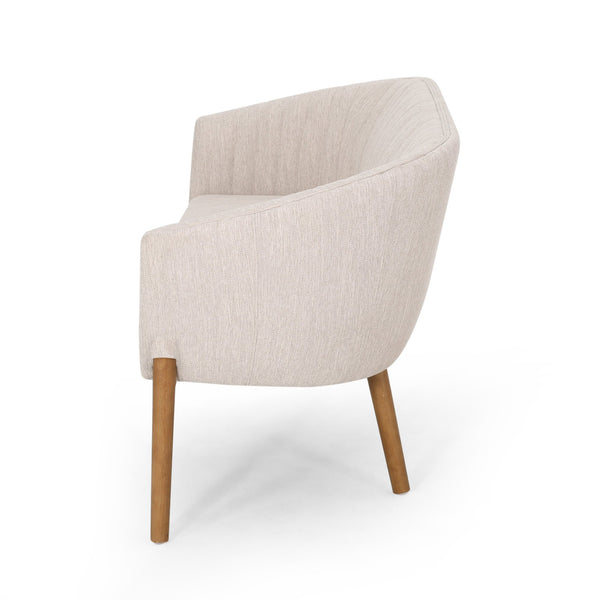 English Elm Loveseat Mid-century Modern Channel Tufted Upholstered Sofa with Rubberwood Tapered Legs 65780.00FBGE